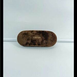 TOM FORD Large Sz Brown Velour Velvet Eyeglass Sunglass Clamshell Hard Case Only